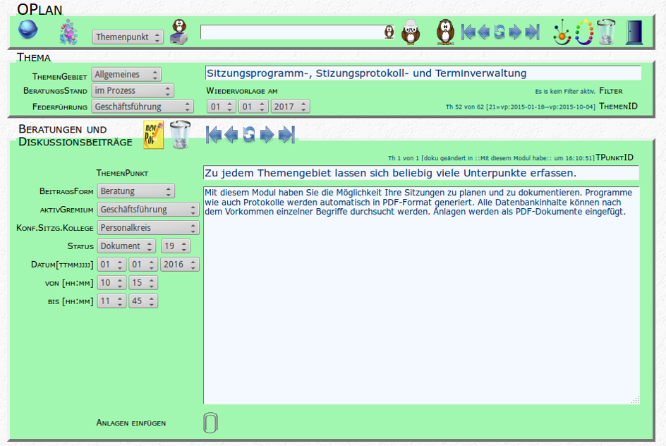 ORGANISATIONS-Verwaltung